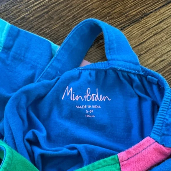 Mini Boden Colorful Rainbow Geometric Kids Dress - Picture 4 of 4